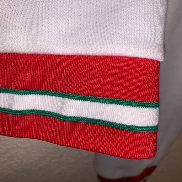 Oversized Love sweater w/ red and green hem - Picture 7 of 7